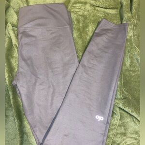 Tan alo full length leggings, size M
